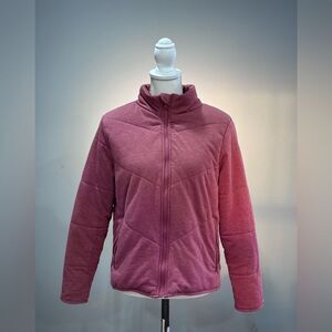 Dusty Rose Three Dots Quilted Jacket Size M EUC